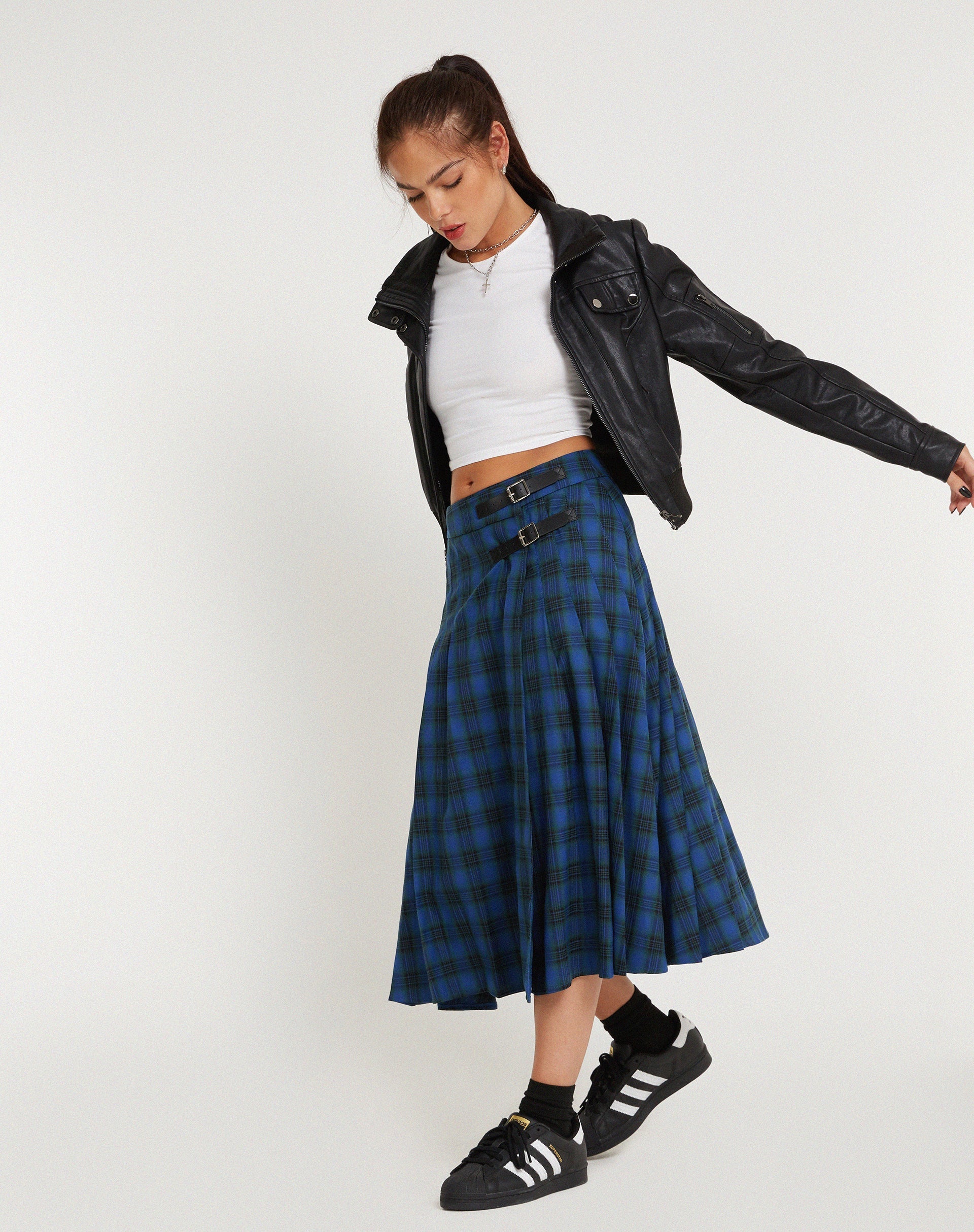 Bild von Rigifa Midirock in Tartans Blau Grau