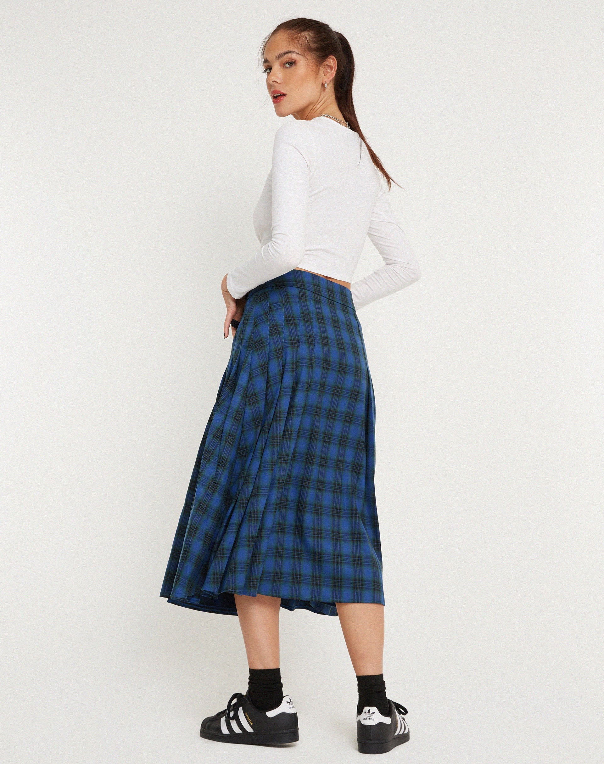 Bild von Rigifa Midirock in Tartans Blau Grau
