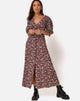 Image of Rigita Kleid in Floral Field Pflaume