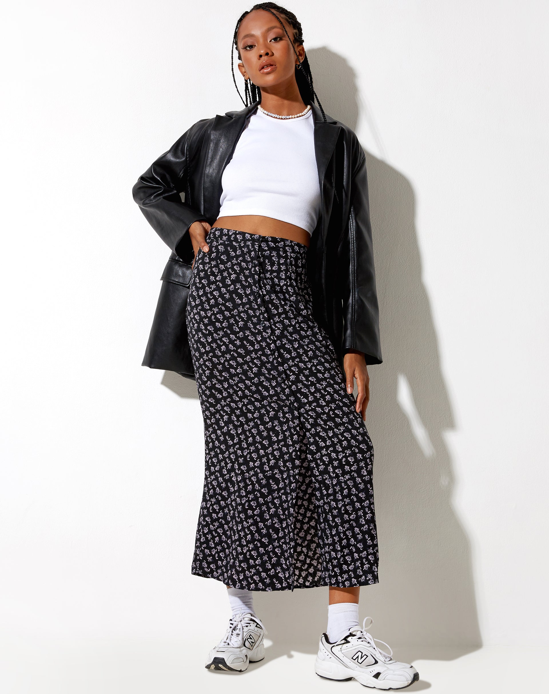 Bild von Rima Midirock in Dark Base Floral Schwarz