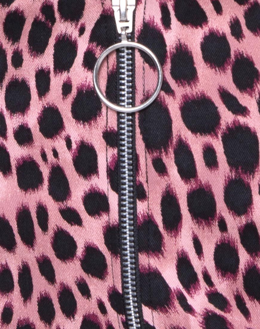 Bild von Ring Minirock in Rosa Gepard