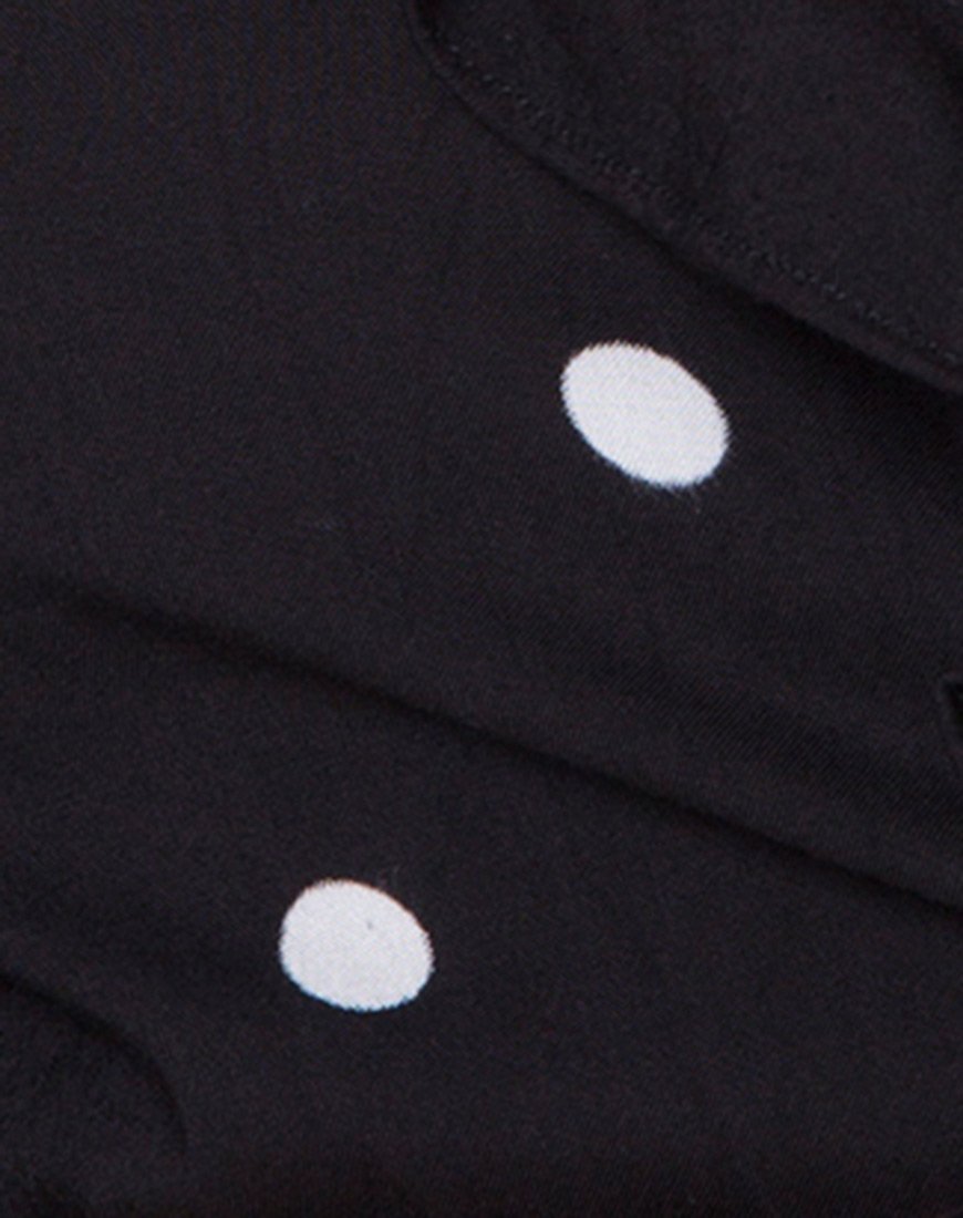 Image of Riser Kleid in Polkadot Schwarz und Weiß