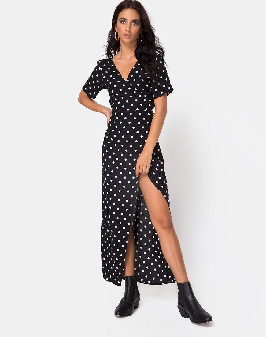 Riva Kleid in Medium Polka S/W
