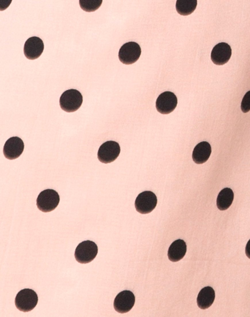 Image of Riva Kleid in New Polka Nude Schwarz
