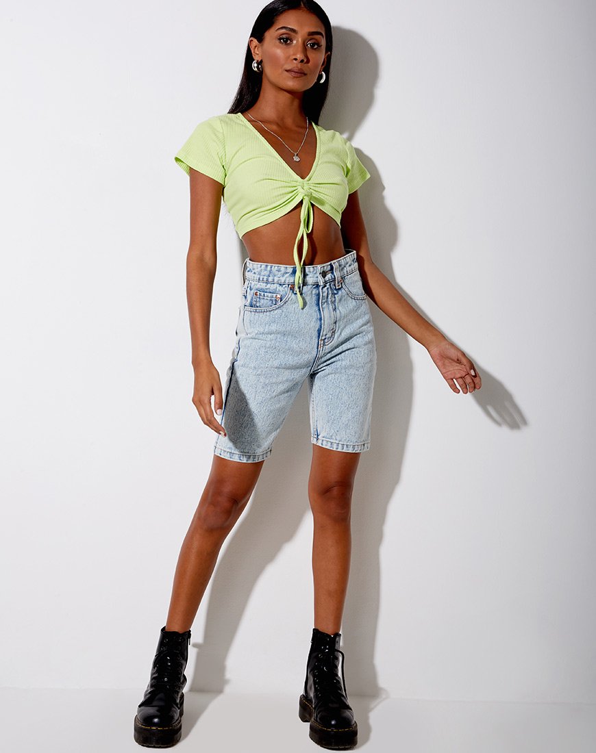 Bild von Rivera Crop Top in Rib Lime