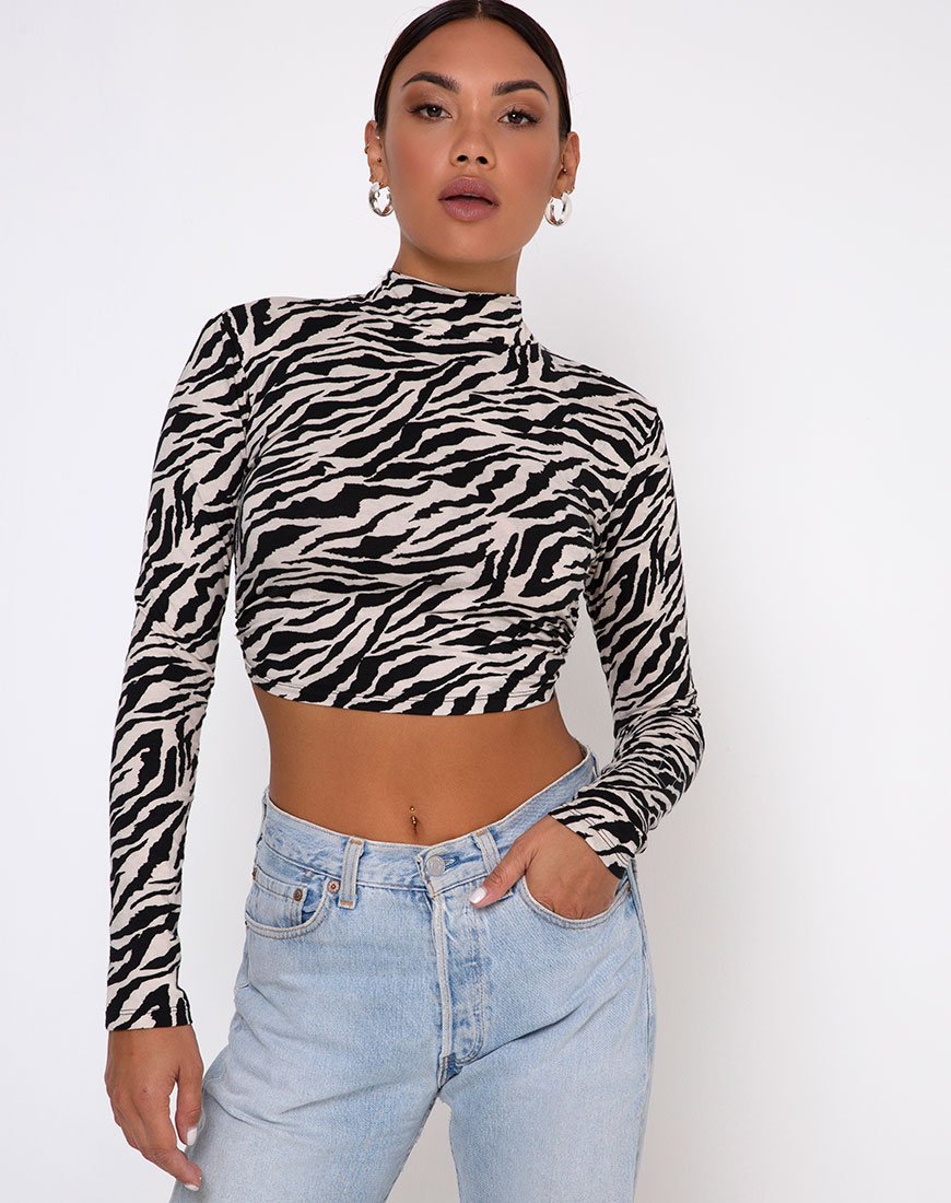 Bild von Quelia Crop Top in 90s Zebra