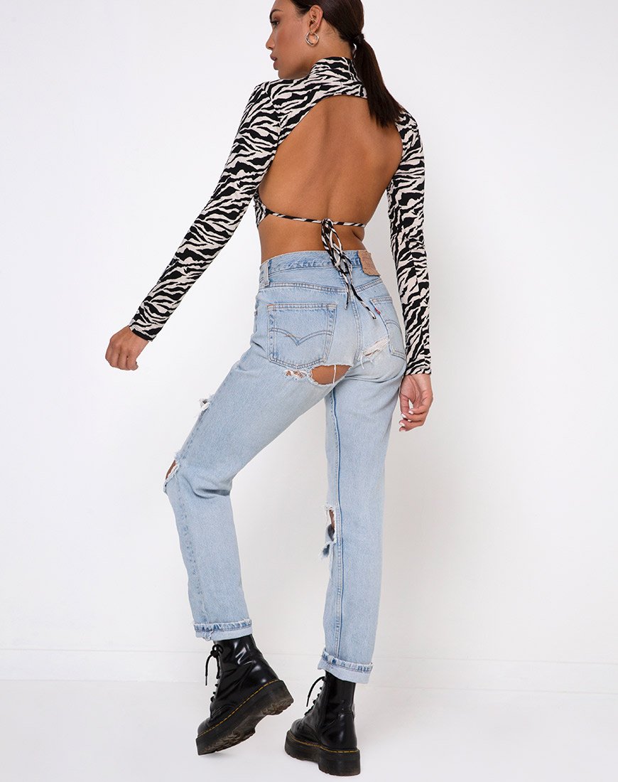 Bild von Quelia Crop Top in 90s Zebra