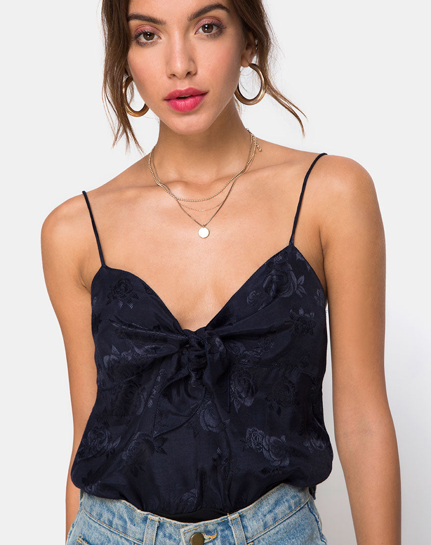 Rodice Mieder aus Satin Rose Navy