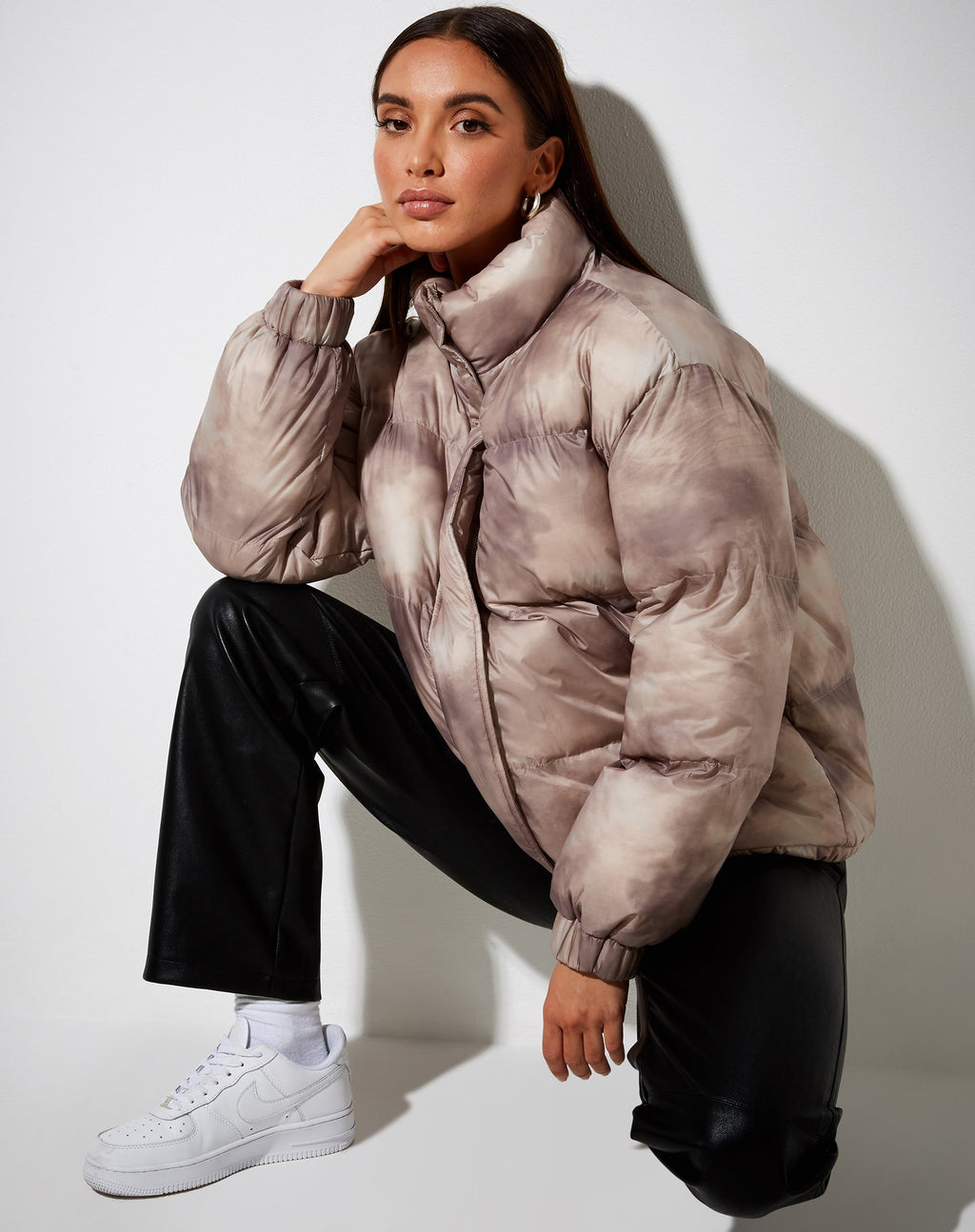 Rofer Pufferjacke in Beige Smoke