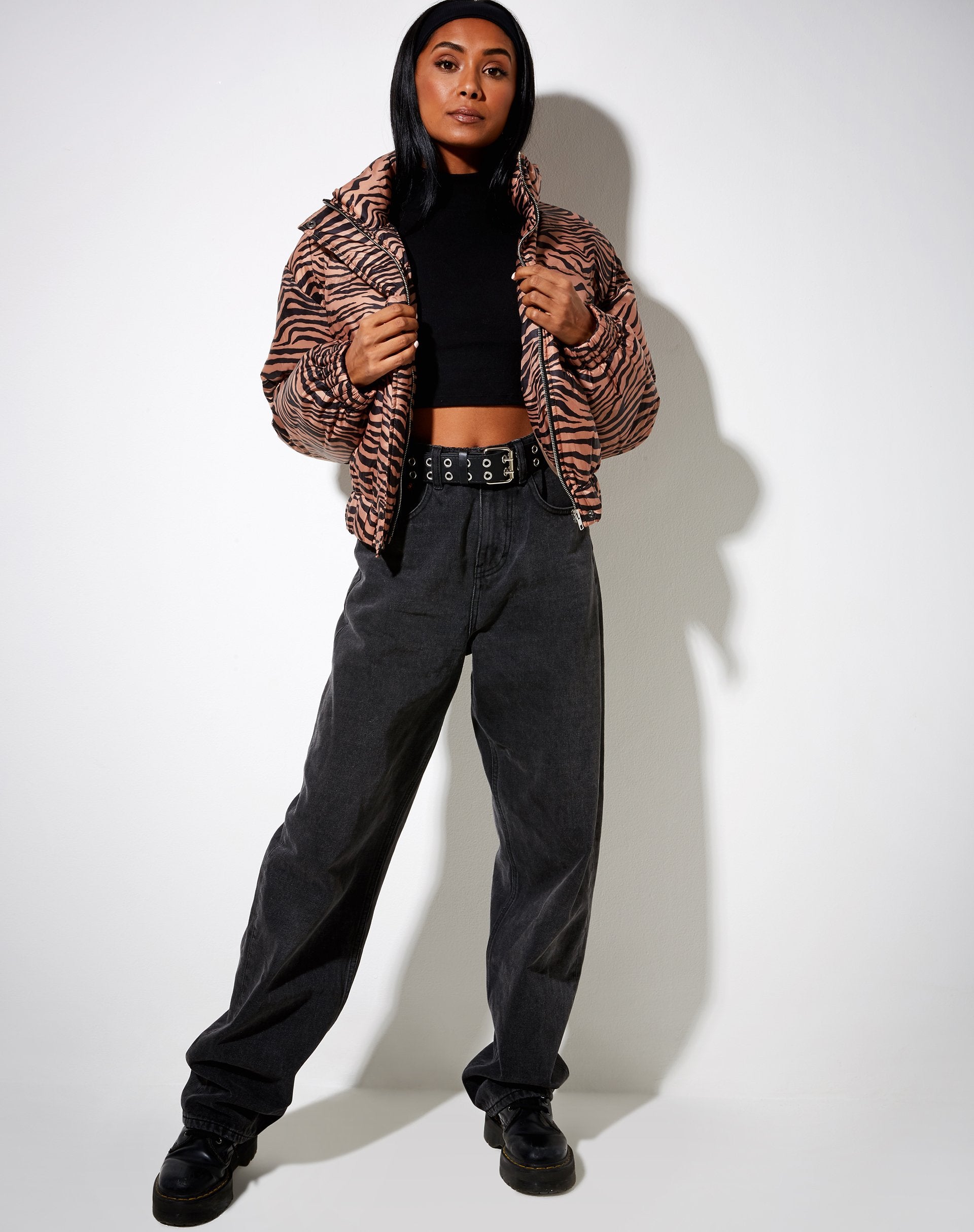 Image of Rohos Pufferjacke in Zebra Schwarz und Braun