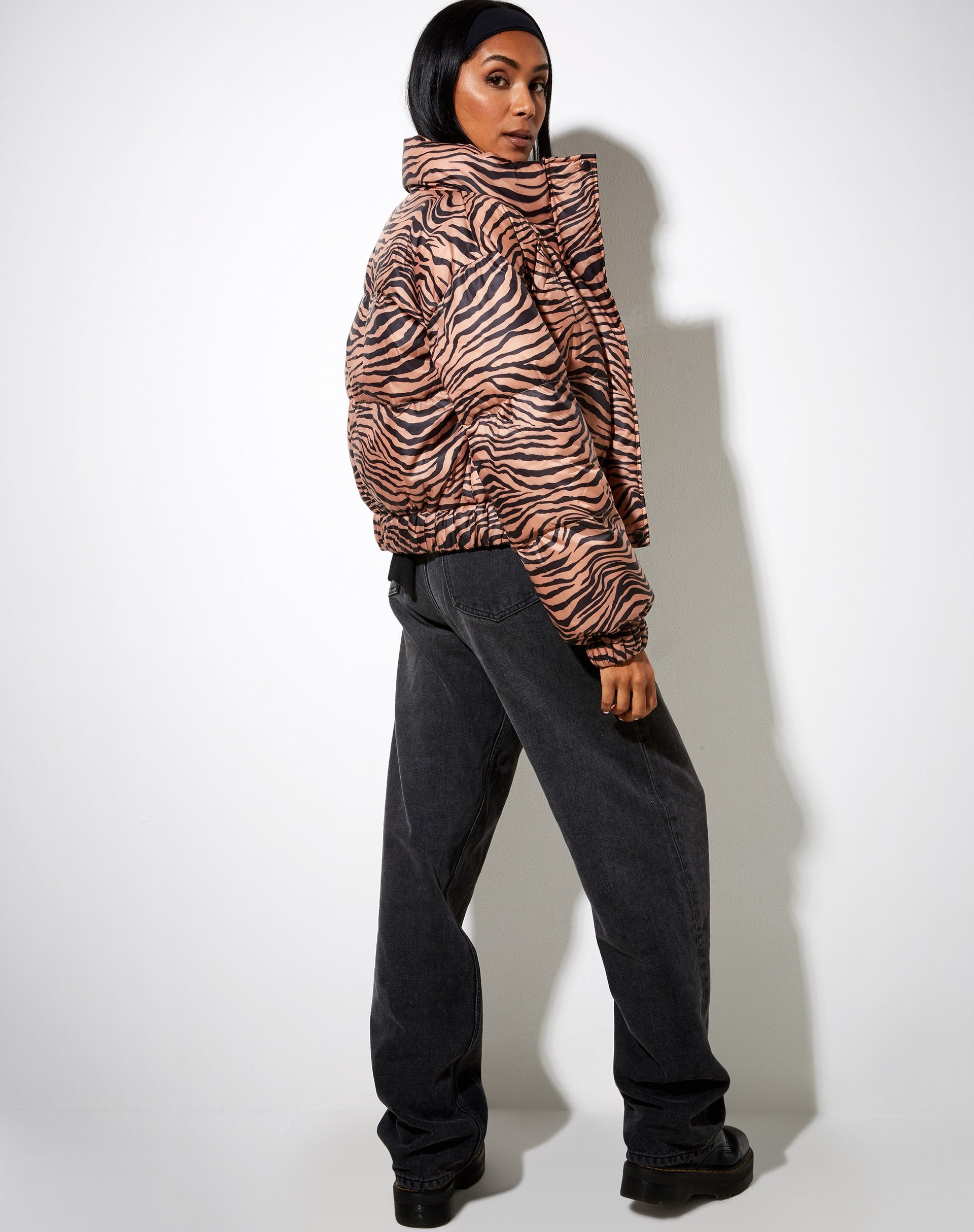 Image of Rohos Pufferjacke in Zebra Schwarz und Braun