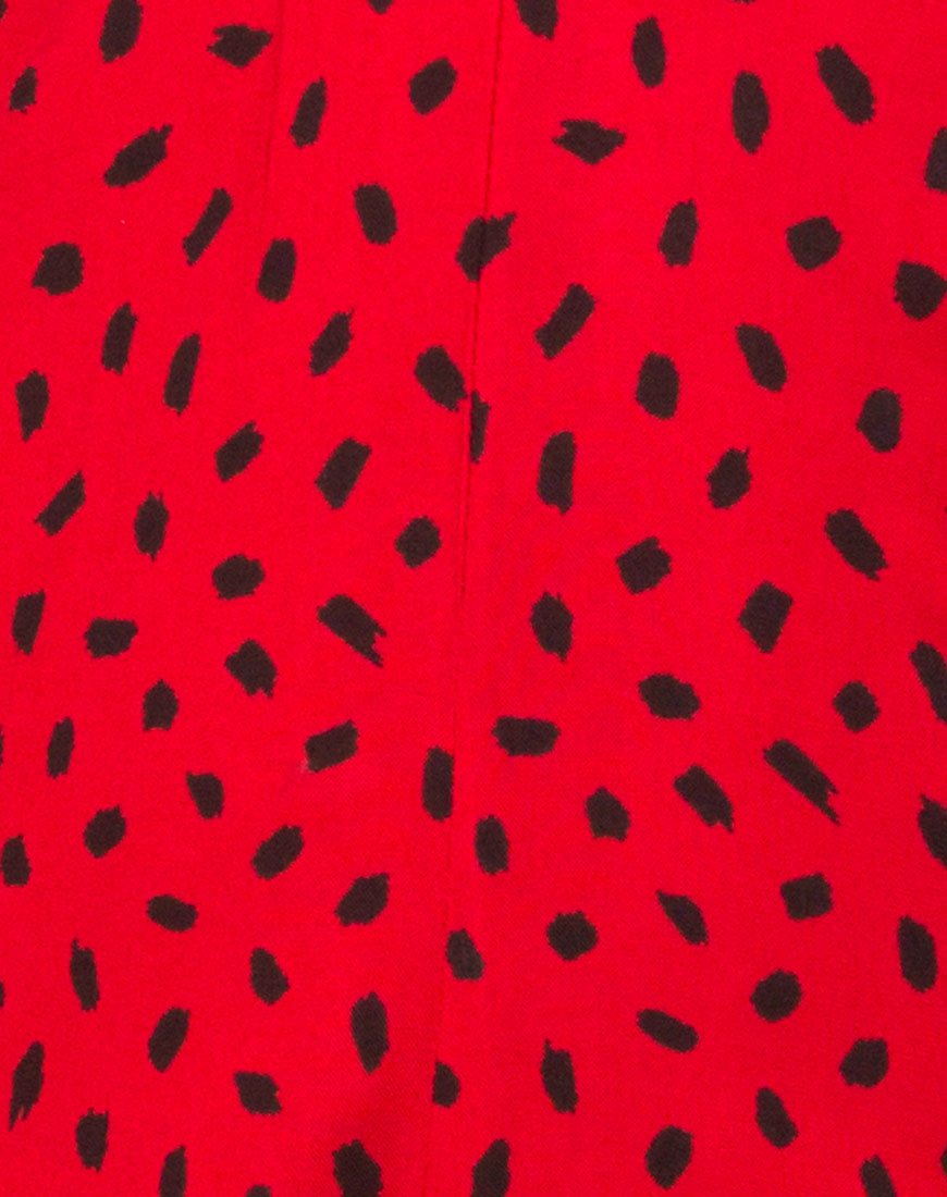 Bild von Romalo Playsuit in Mini Diana Dot Rot und Schwarz