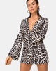 Bild von Romeo Plunge Playsuit in Übergröße Jaguar