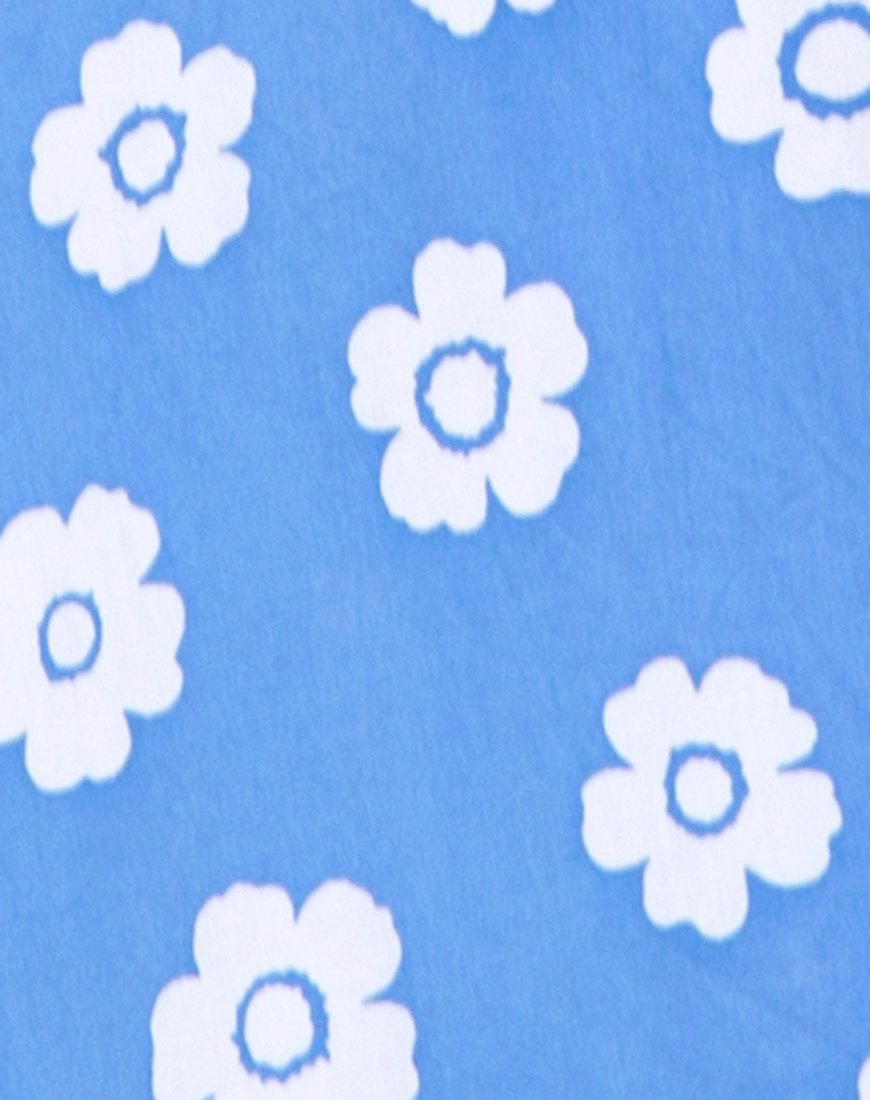 Image of Roppan Slip Dress in Daisy Stamp Himmelblau