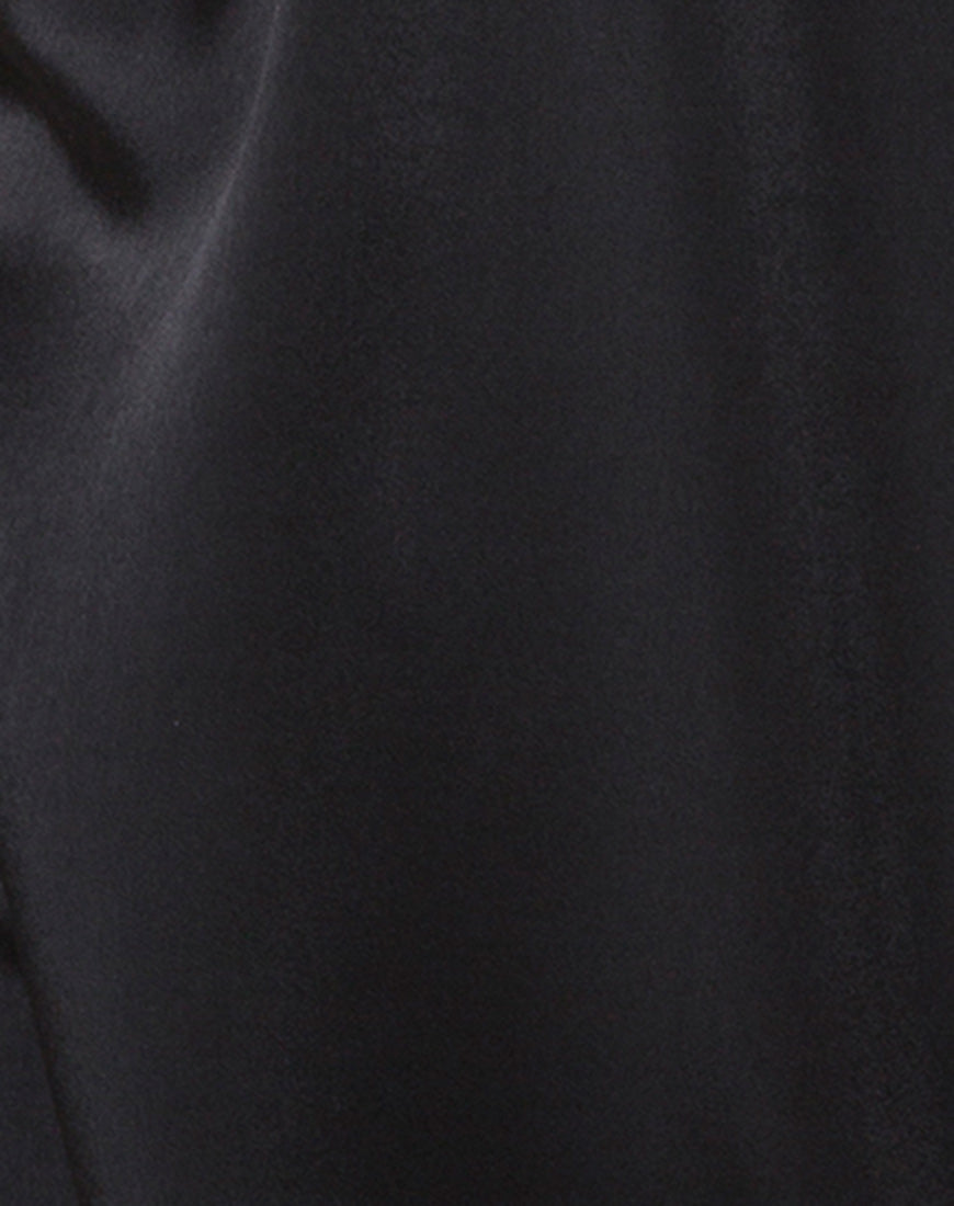 Image of Roppan Slip Dress in Satin Schwarz