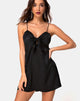 Image of Ronina Minikleid aus Satin Gepard Schwarz