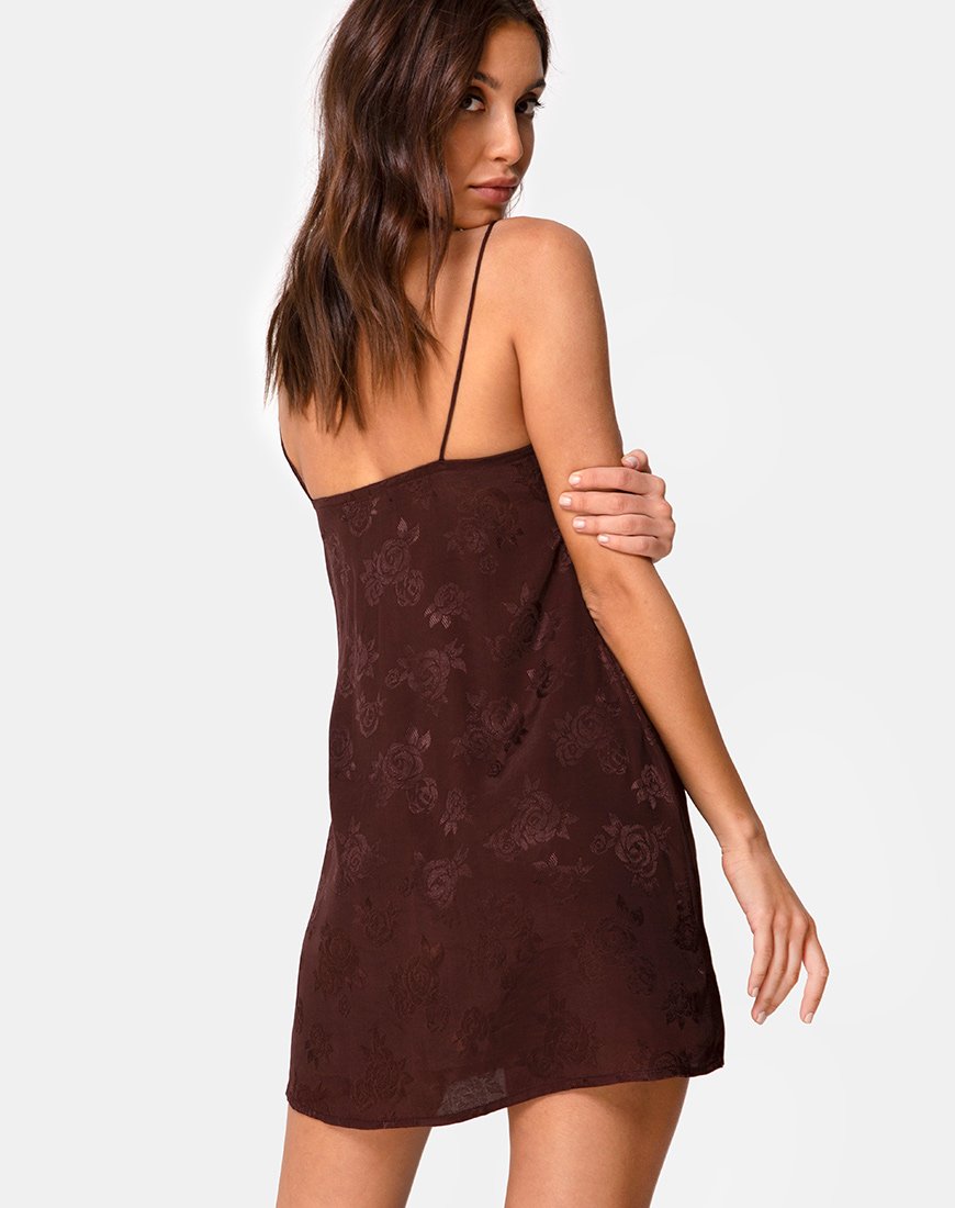 Image of Ronina Minikleid in Satin Rose Cocoa