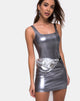 Image of Rosie Kleid in Metallic-Silber
