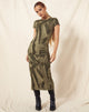 Abbildung von Rosika Midikleid in Dystopian Crease Khaki