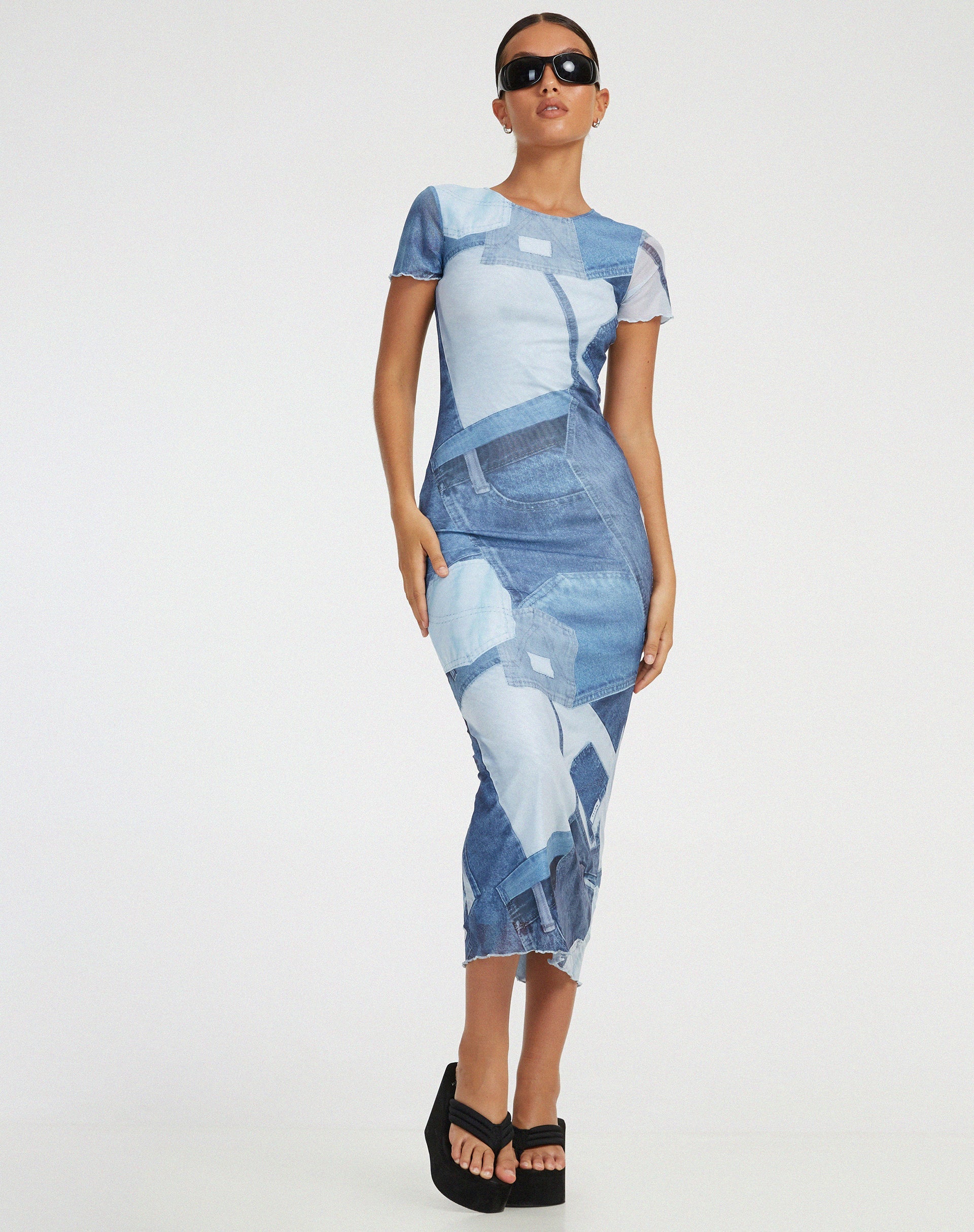 Bild von Roska Midikleid in Denim-Tasche