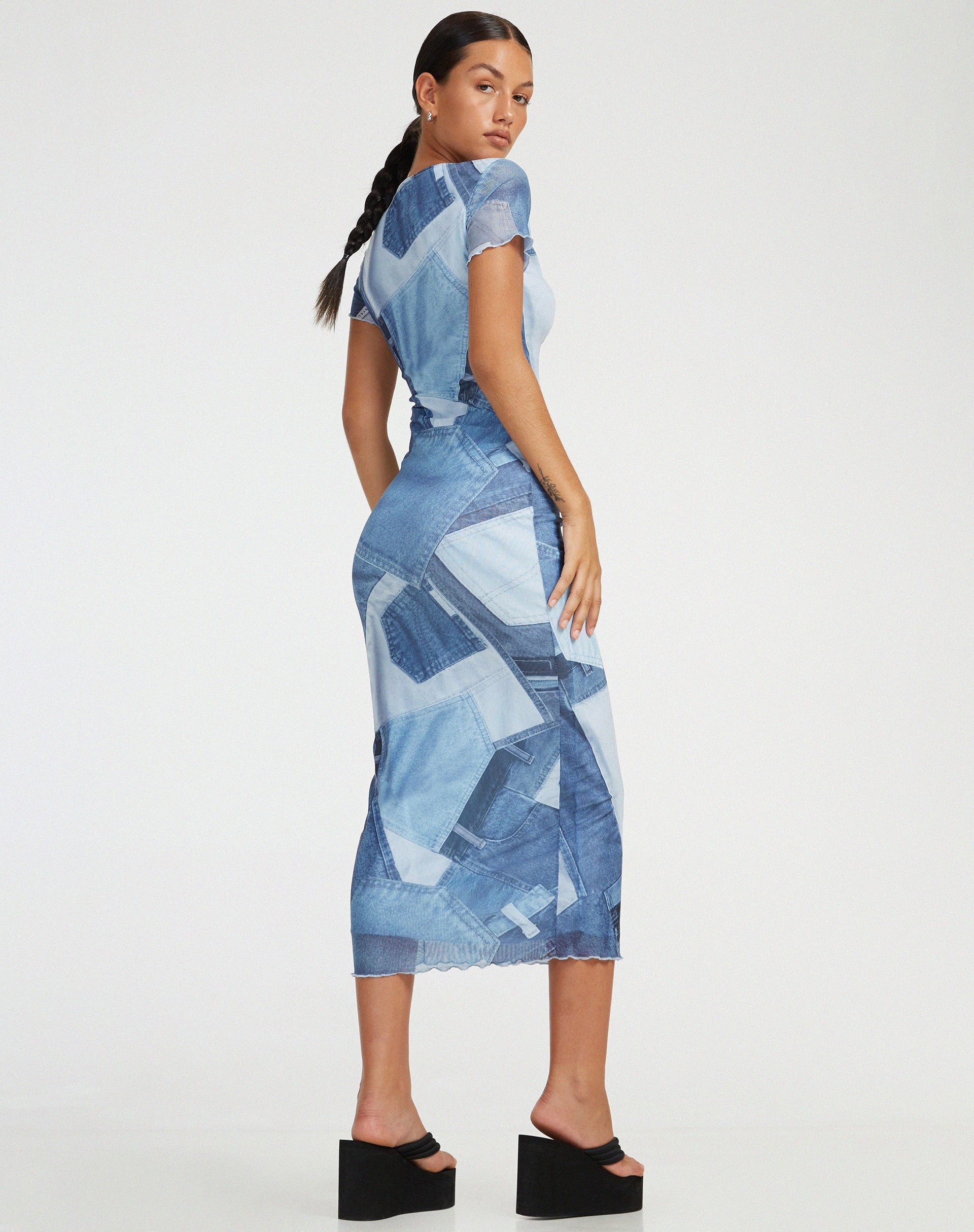 Bild von Roska Midikleid in Denim-Tasche