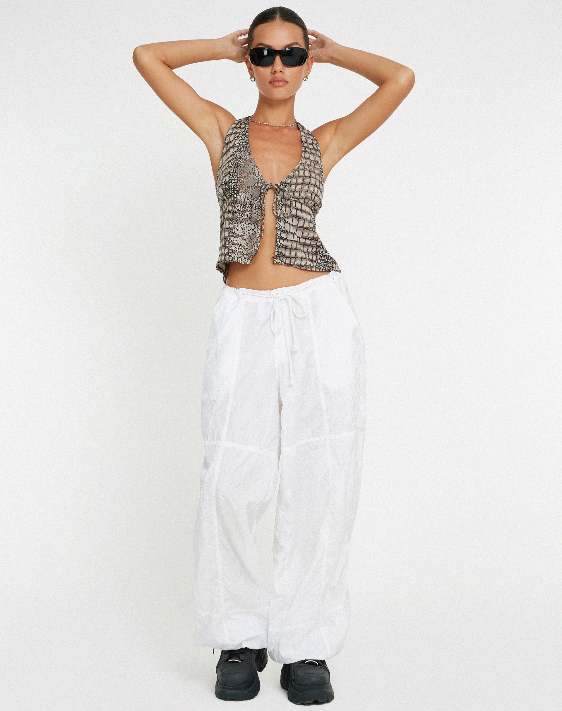 Bild von Roula Halfter Top in Croc Neutral Grau