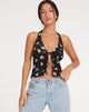 Abbildung von Roula Halter Top in Rose Garden Black