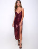 Bild von Roxanne Maxikleid aus Mini-Pailletten Burgund