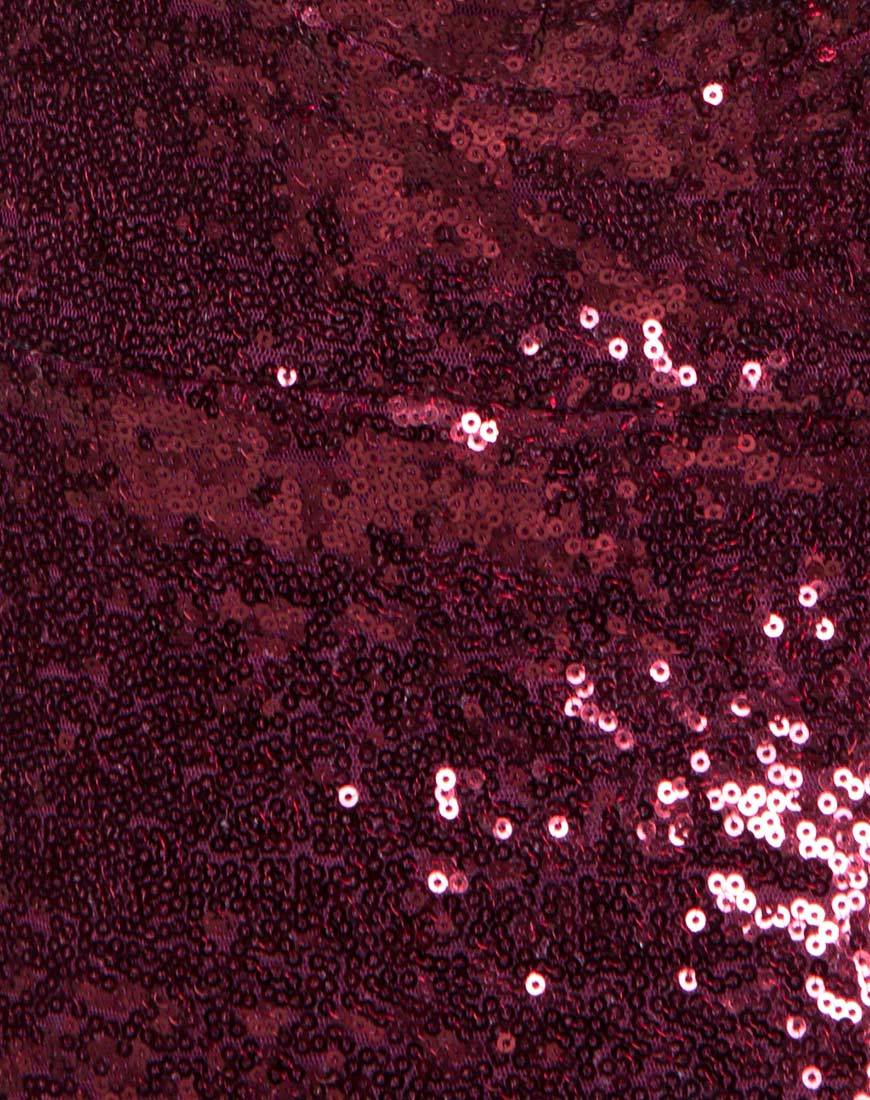 Bild von Roxanne Maxikleid aus Mini-Pailletten Burgund