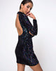 Image of Ruby Rose Bodycon Kleid in Petrol Pailletten