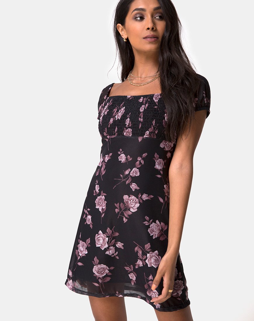 Ruchine Tee-Kleid in Dusky Rose