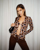 Image of Ruix Top in Tonal Interlink Schwarz