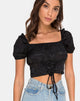 Bild von Ruiz Top in Satin Rose Schwarz