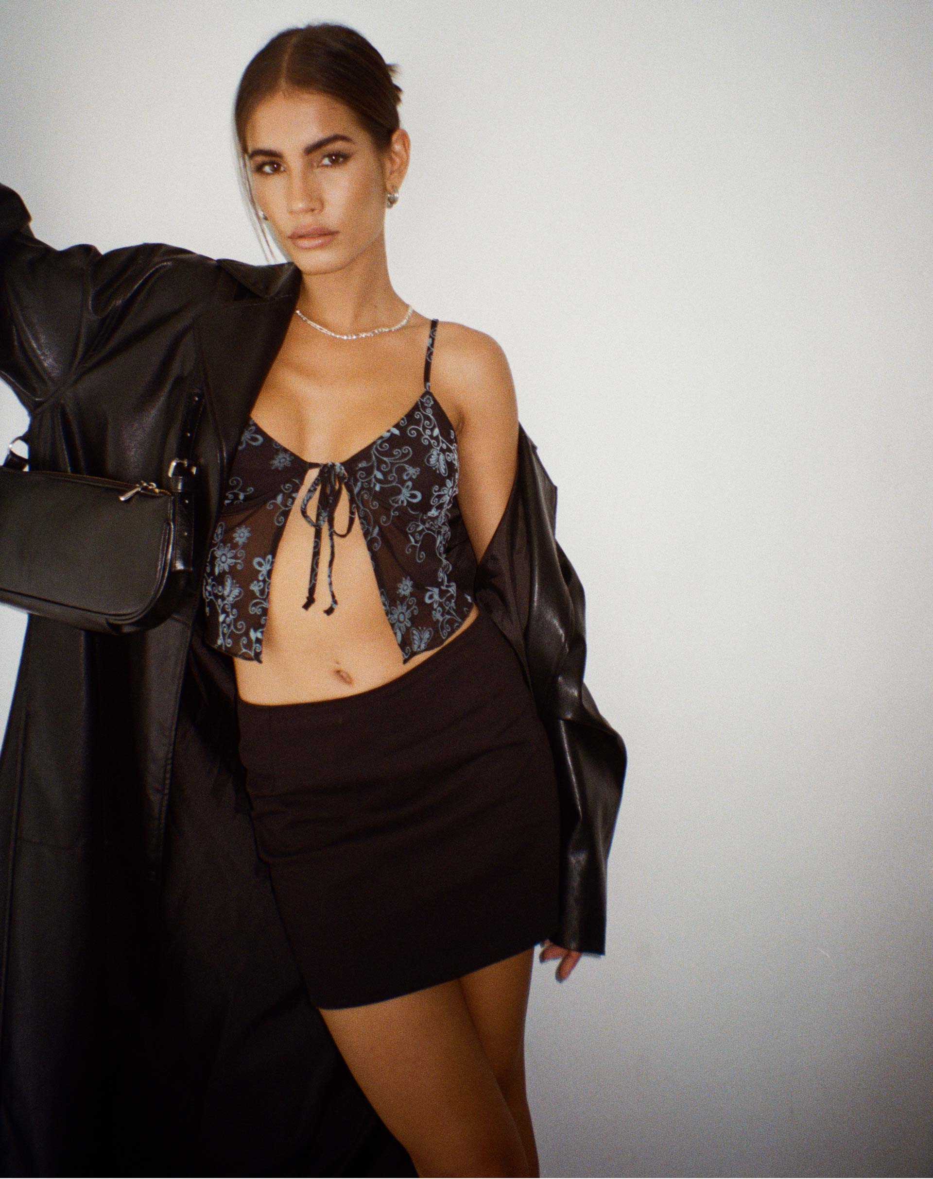 Rumak Cami Top in Schmetterling Rebe Flock Blau