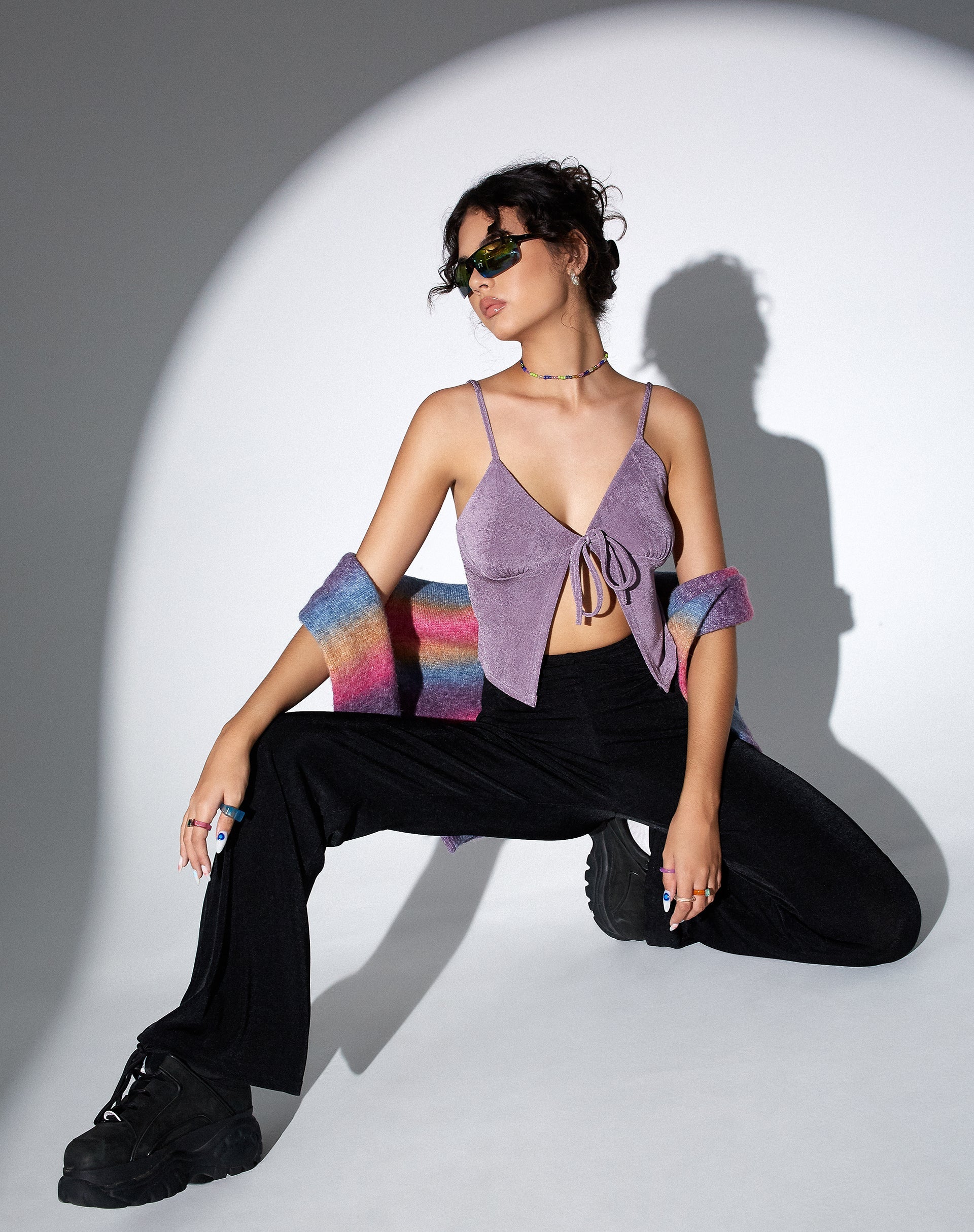 Bild von MOTEL X OLIVIA NEILL Rumak Cami Top aus Krepp Lavendel