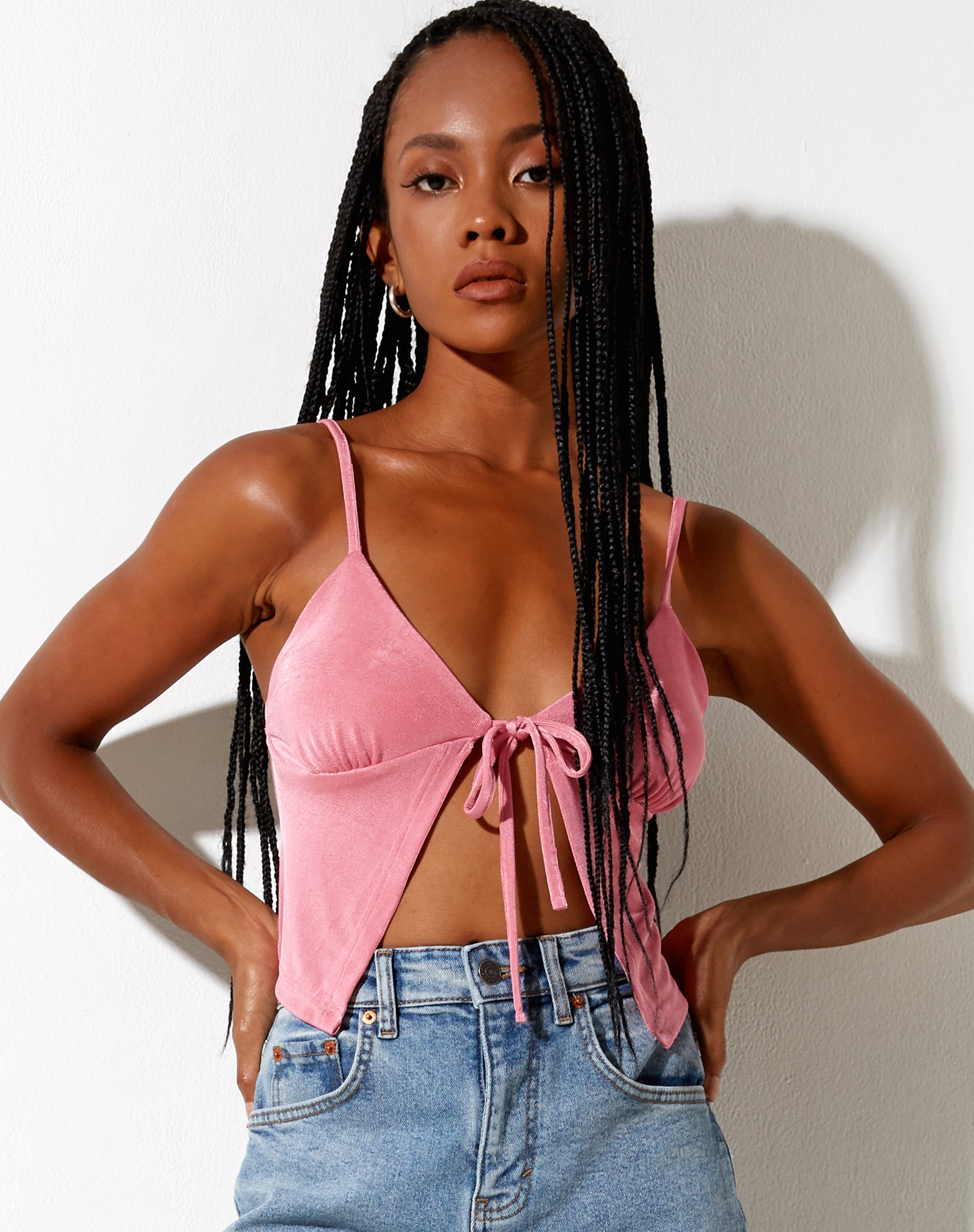 Image of Rumak Cami Top aus Krepp Hot Pink