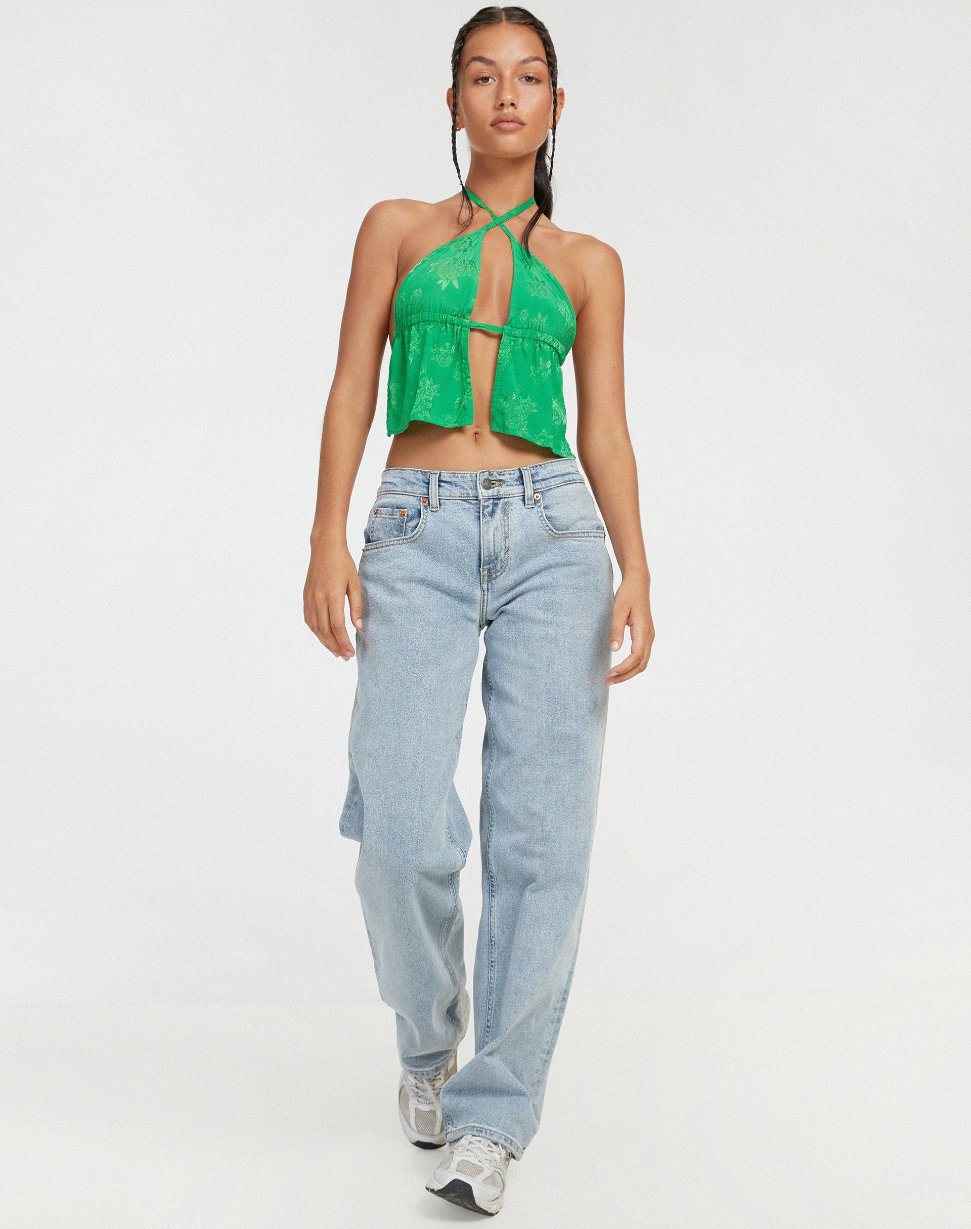 Abbildung des Runita Tops in Satin Rose Jade Green