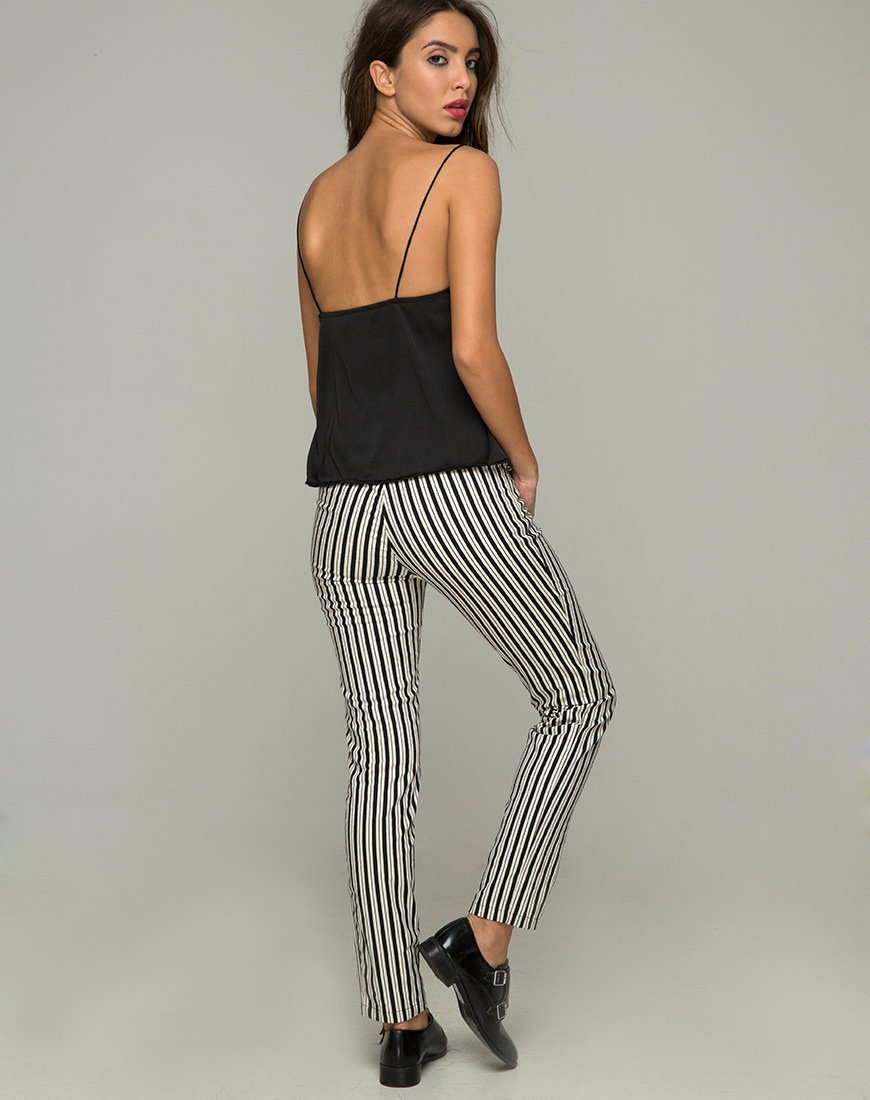 Image of Ruska Jeans in Mini Nadelstreifen Schwarz und Weiß
