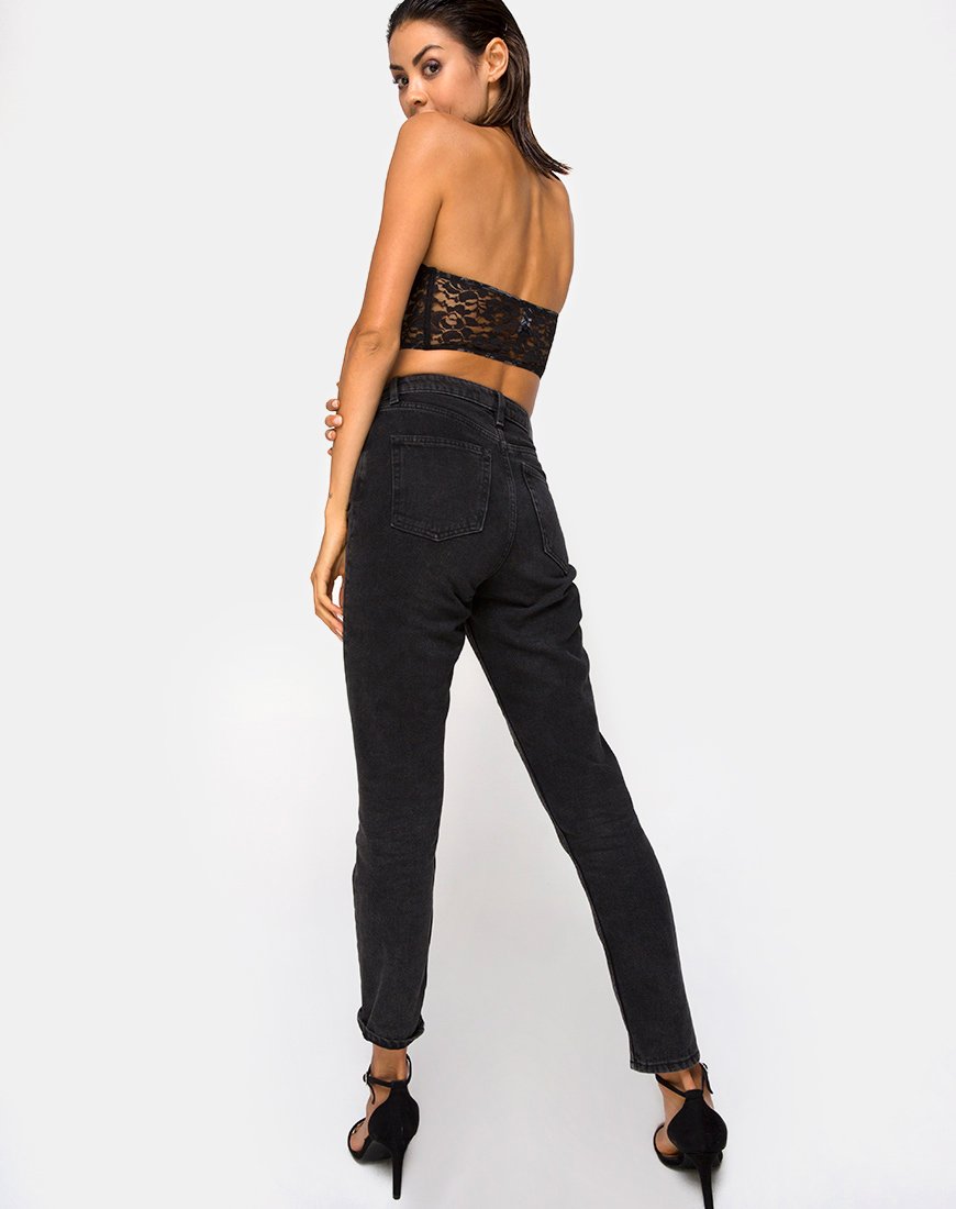Image of Ryilup Bralet Top aus Spitze Schwarz