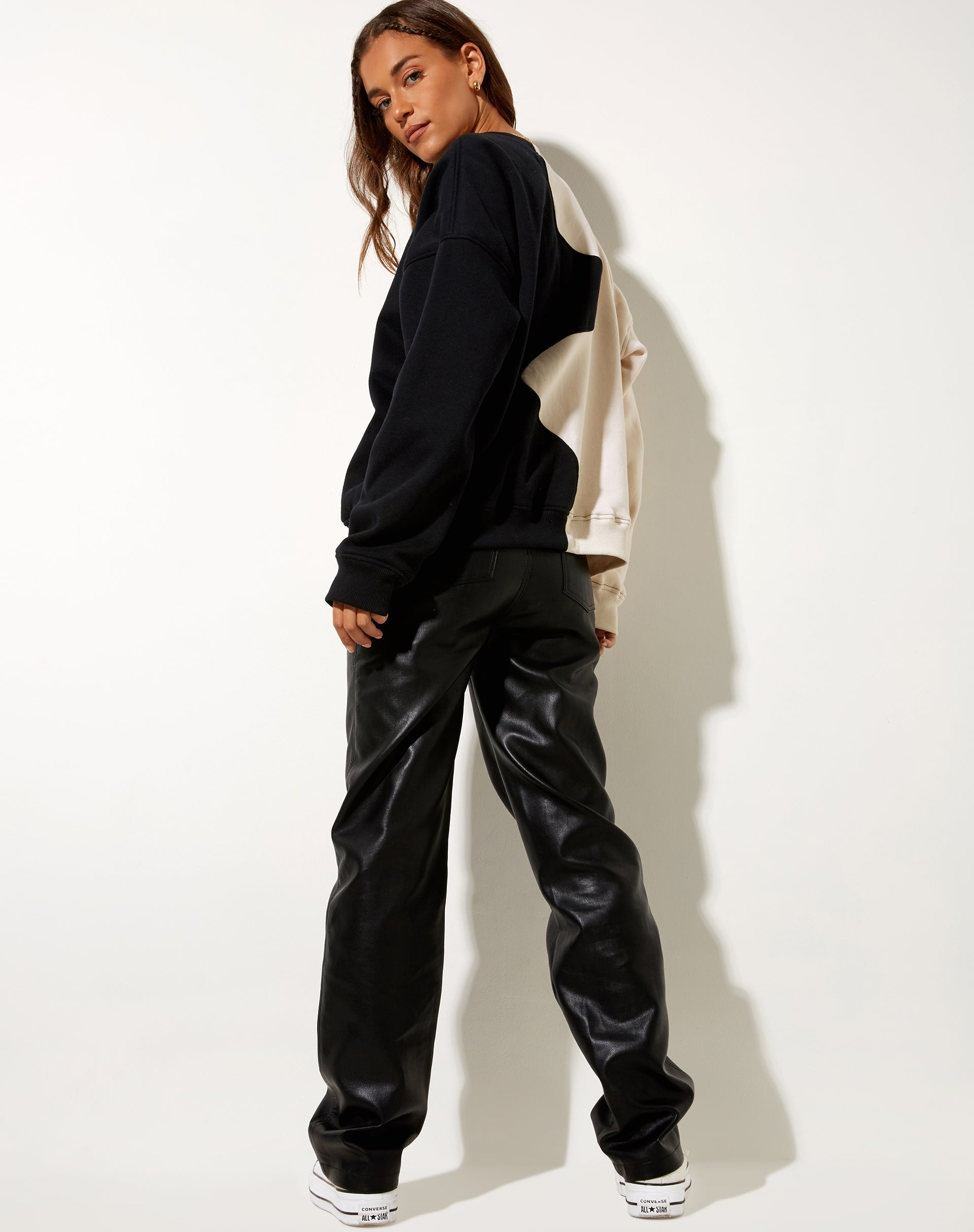 Image of Ryu Sweatshirt in Winter Weiß und Schwarz