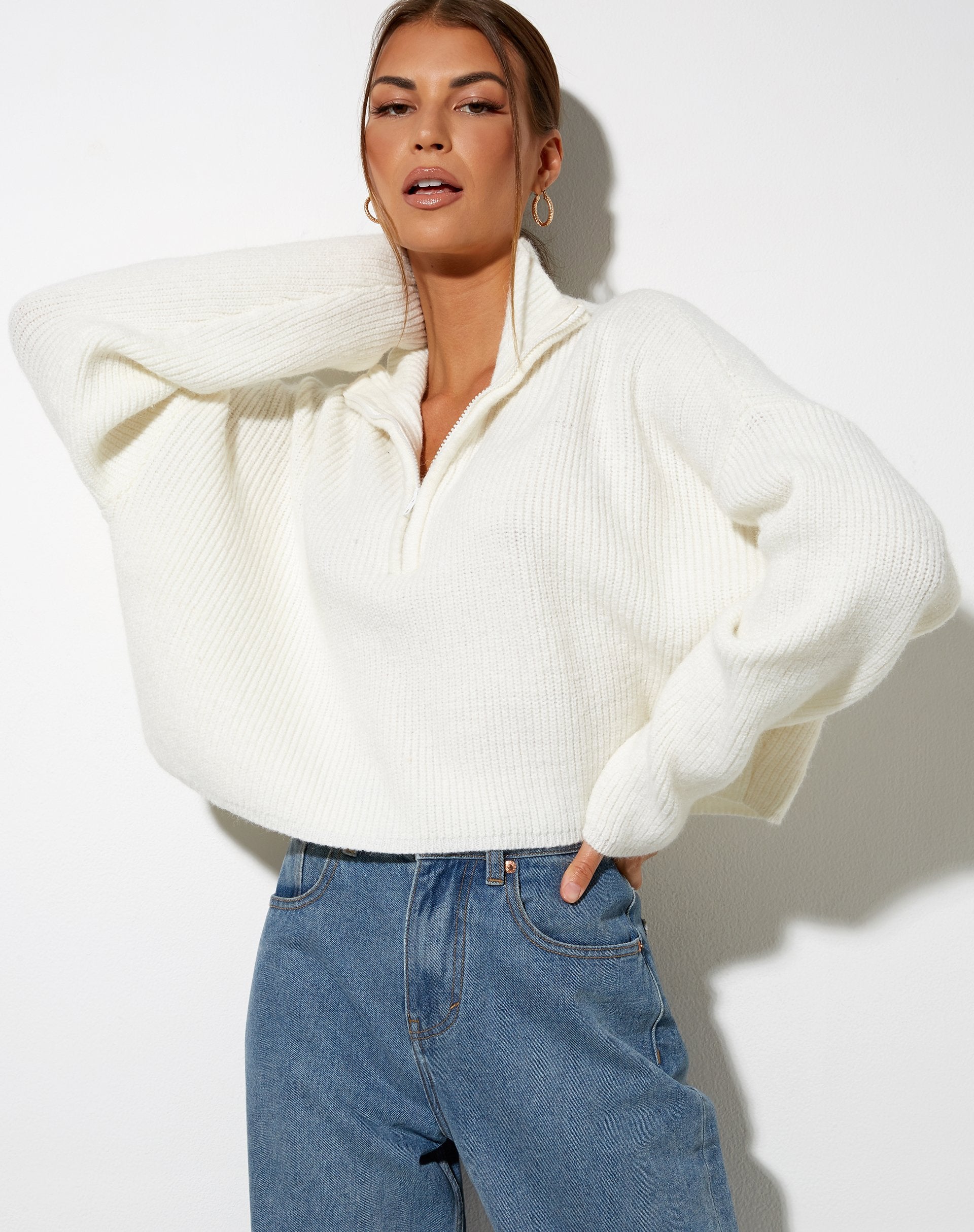 Image of Saba Pullover aus Strick in Elfenbein