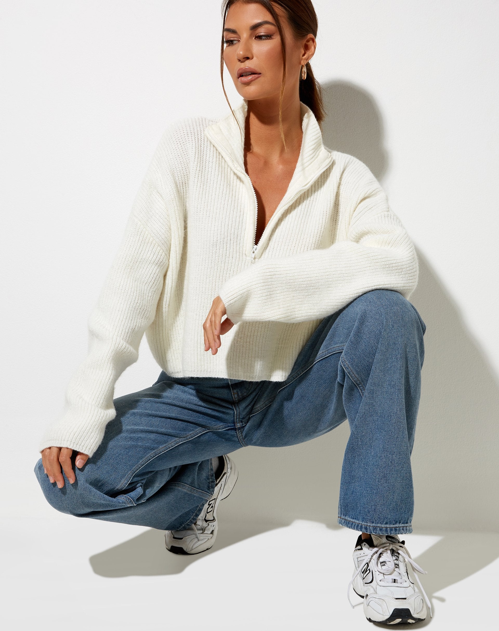 Image of Saba Pullover aus Strick in Elfenbein