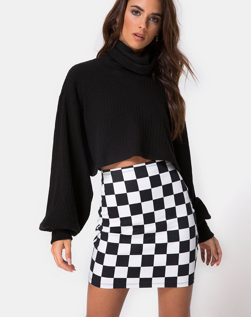 Saffy Bodycon-Rock in Karo-Board Medium
