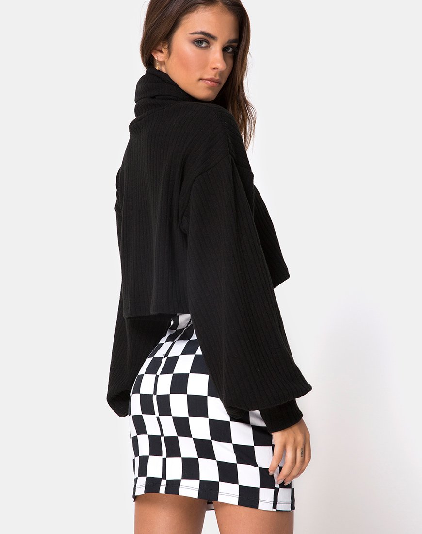 Bild von Saffy Bodycon Rock im Schachbrettmuster Medium