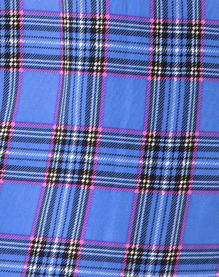 Image of Sagha Schlupfkleid in 90s Karo Blau Rosa