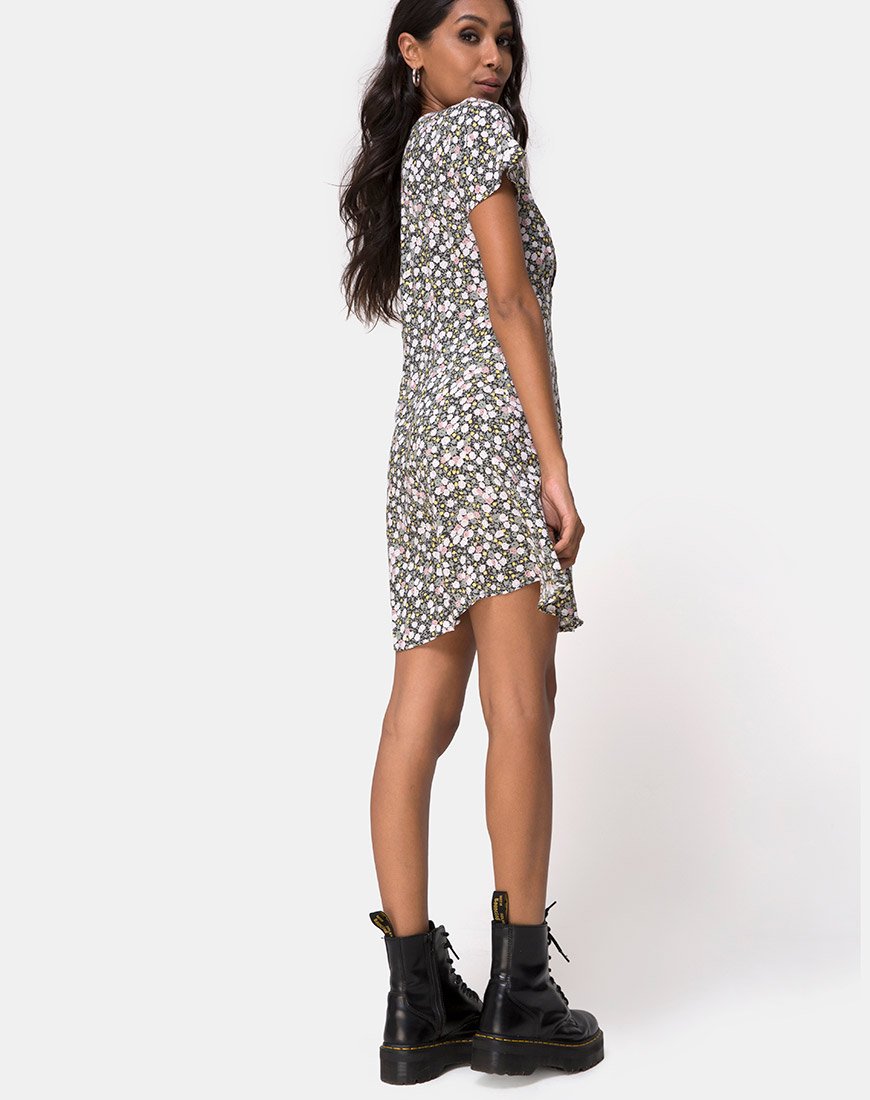 Bild von Sahara Tee-Kleid in Floral Field Olive