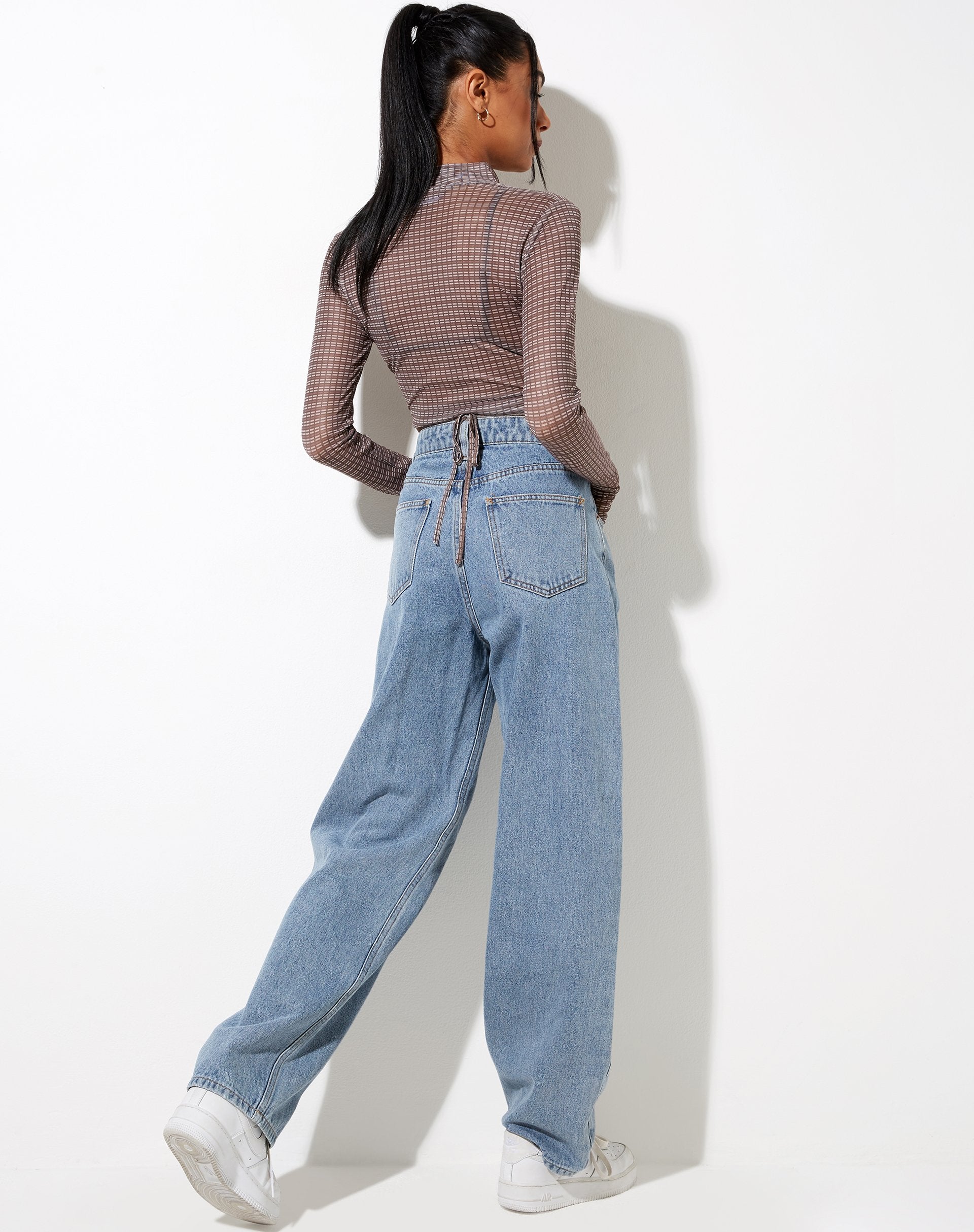 Bild von Sahila Crop Top in Mini Check Chocolate