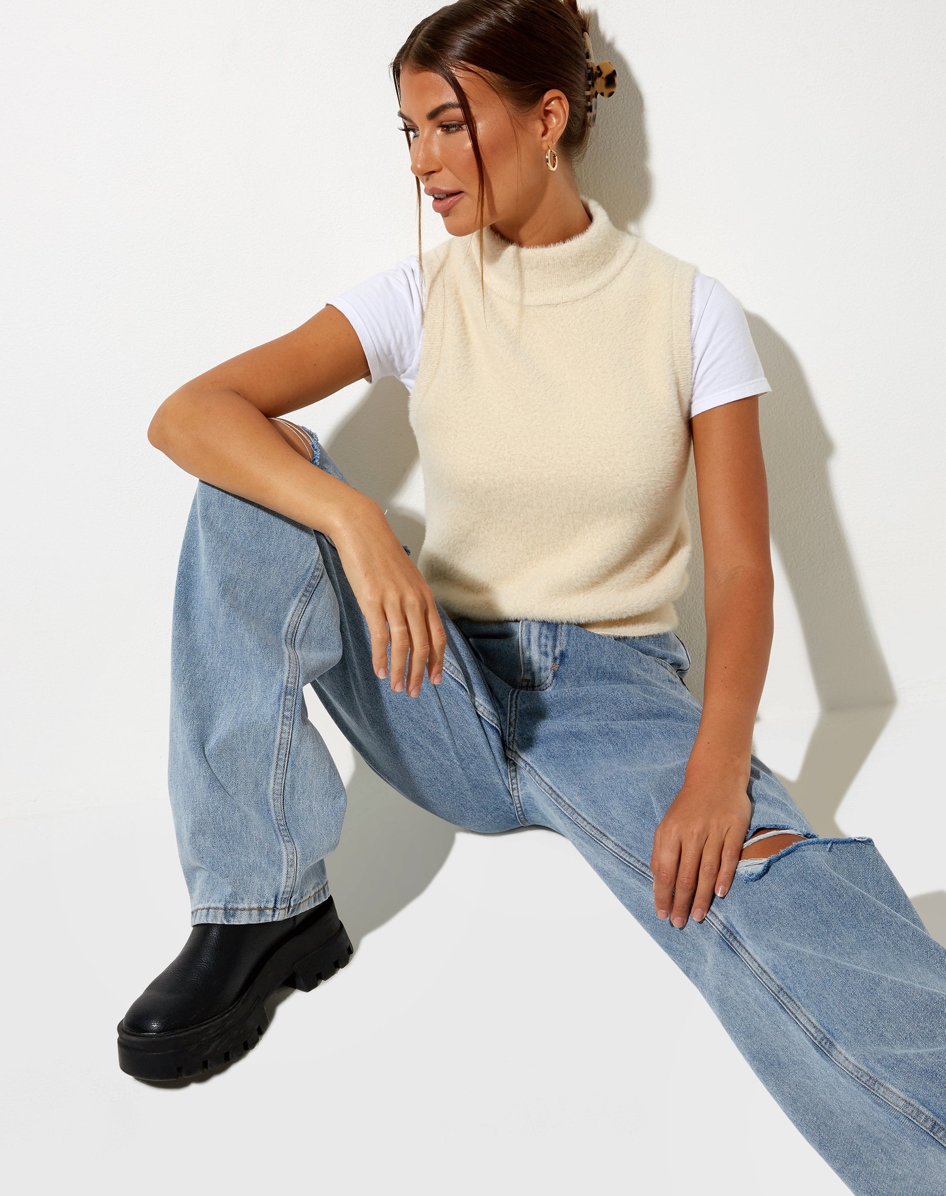 Bild von Sai Tank Top in Knit Elfenbein