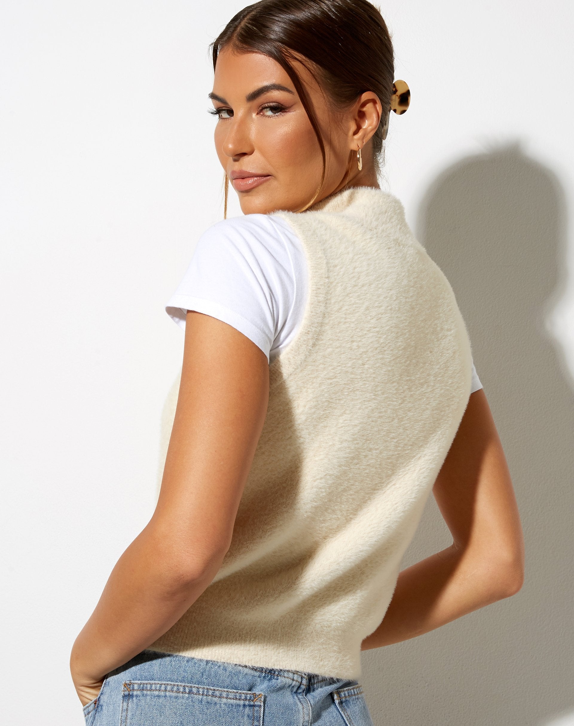 Bild von Sai Tank Top in Knit Elfenbein