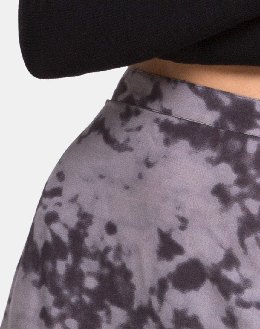 Image of Saika Midirock aus gebleichtem Tie Dye Grau